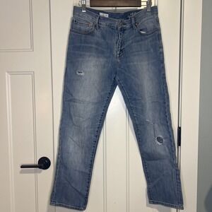 Gap Womens Jeans Blue Size 6 | 28  Sexy Boyfriend Denim Distressed 100% Cotton